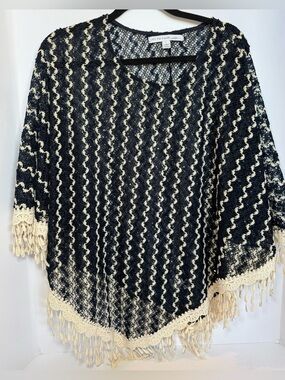 Boho Crochet Open Knit Poncho